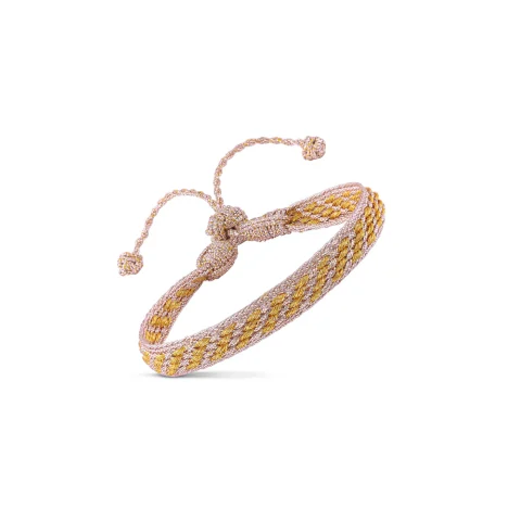  Bracelet Izy N°2 in Rose Gold Amber 