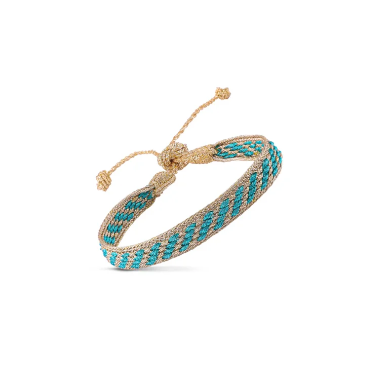 Bracelet Izy N°2 in Gold Tiffany Blue 1 0D7A0270 0D7A0271 Modifier