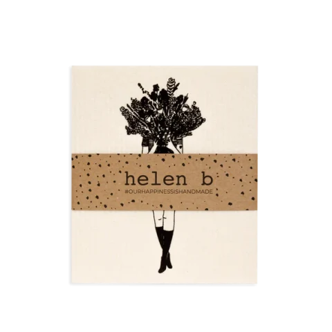 Tissu Éponge avec Illustration fille aux fleurs et pin up