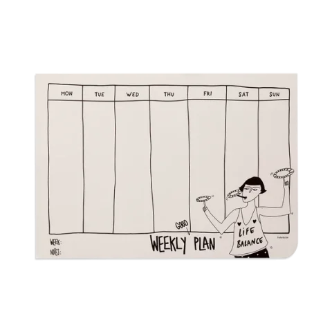 Weekly Planner avec Illustration Life Balance par Helen B
