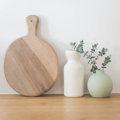 planche à découper ronde en noyer