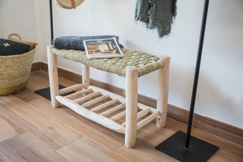 Banc marocain avec étagère échelle