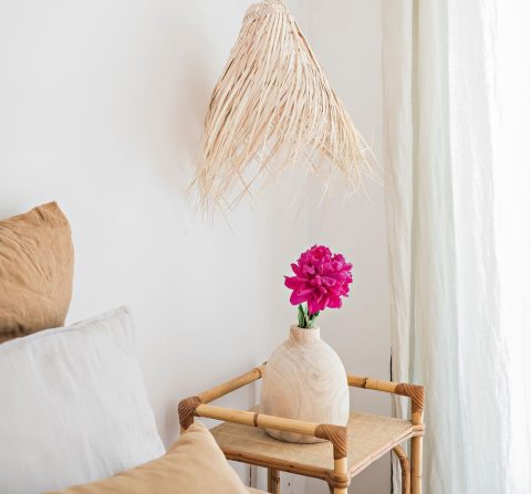 Vase en bois naturel