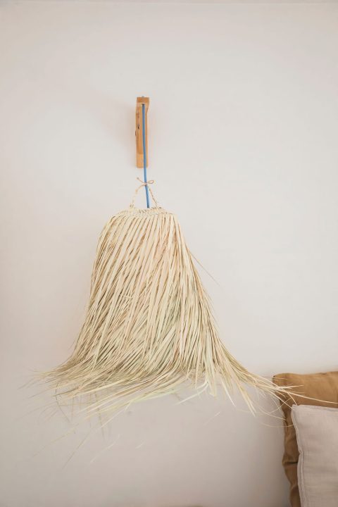 suspension en palme paillotte longue