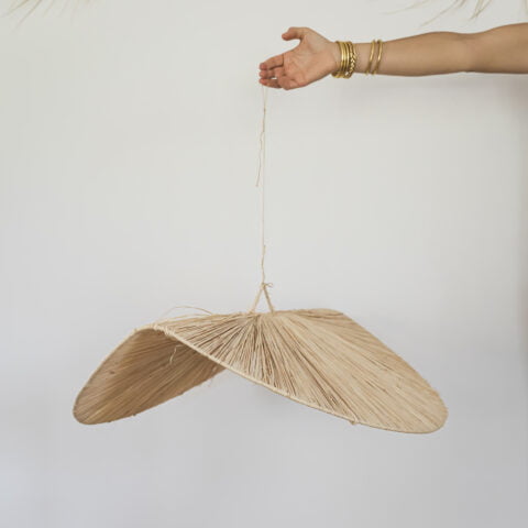 suspension coupole raphia Large