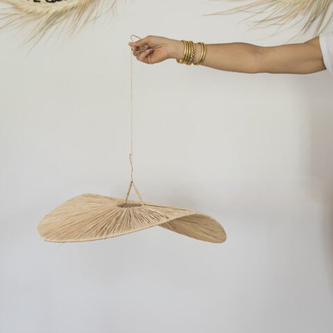 suspension coupole en raphia medium