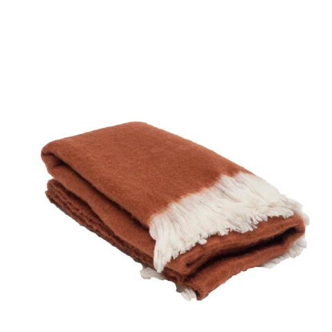 Plaid en laine COUFFIN Brique Bed and Philosophy