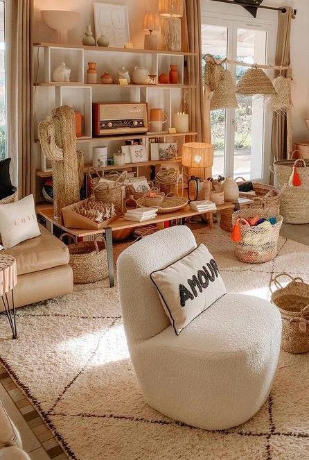 Fauteuil bouclette blanc