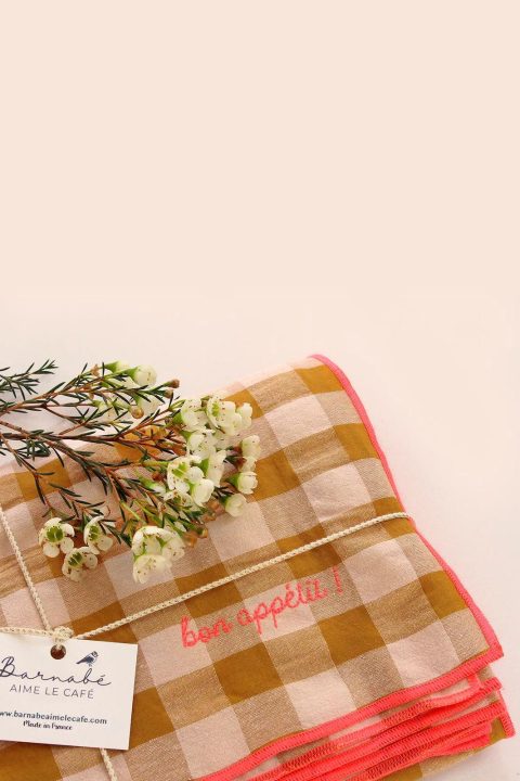 Nappe à Carreaux Vichy Moutarde – Barnabé aime le café