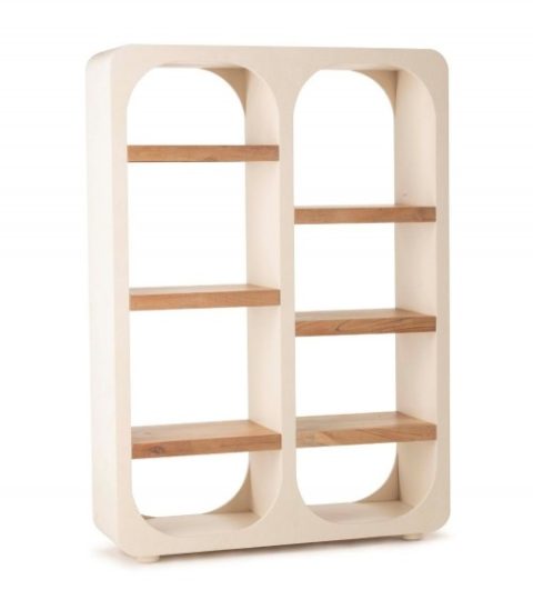 Bibliothèque Blanche et Bois scandinave