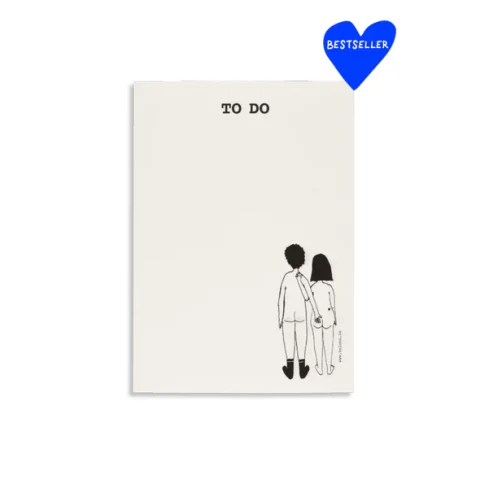 Bloc-Notes Couple Nu de Dos avec Illustration par Helen B