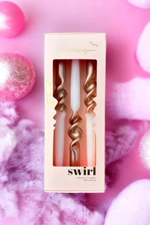 Trio de bougies swirl ballett slippers