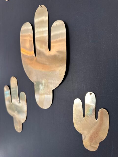 Trio de Cactus en laiton