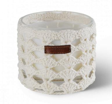 Bougie macramé fleur d’oranger