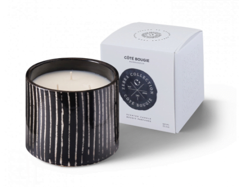 bougie Zébré  MANDARINE