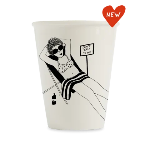 Tasse en Porcelaine Don’t Talk to Me par Helen B