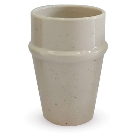 Gobelet Mug en Grès blanc moucheté
