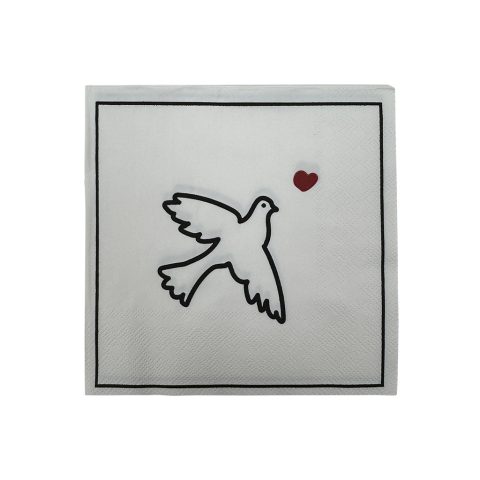 Paquet de 20 Serviettes colombe