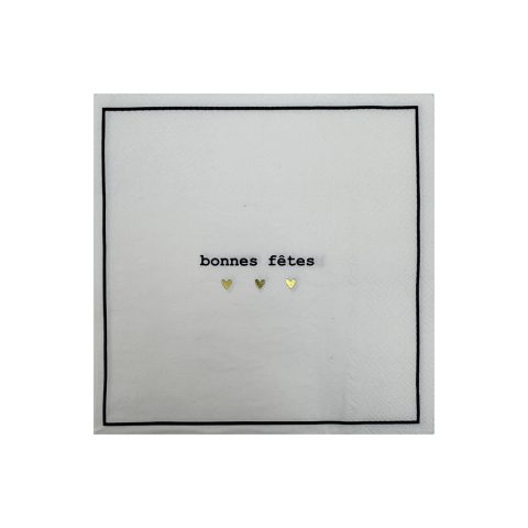 Paquet de 20 Serviettes bonnes fêtes