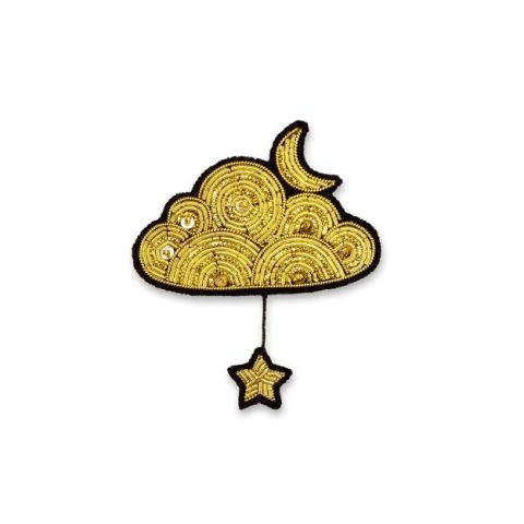 Broche Nuage Doré Étoilé M – Macon & Lesquoy