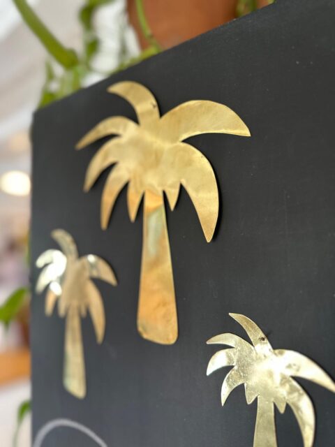 Trio de palmiers en laiton