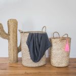 Panier haut en palme 2 anses 2 tailles