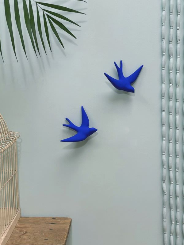 volage hirondelle ceramique bleu outremer monochromic