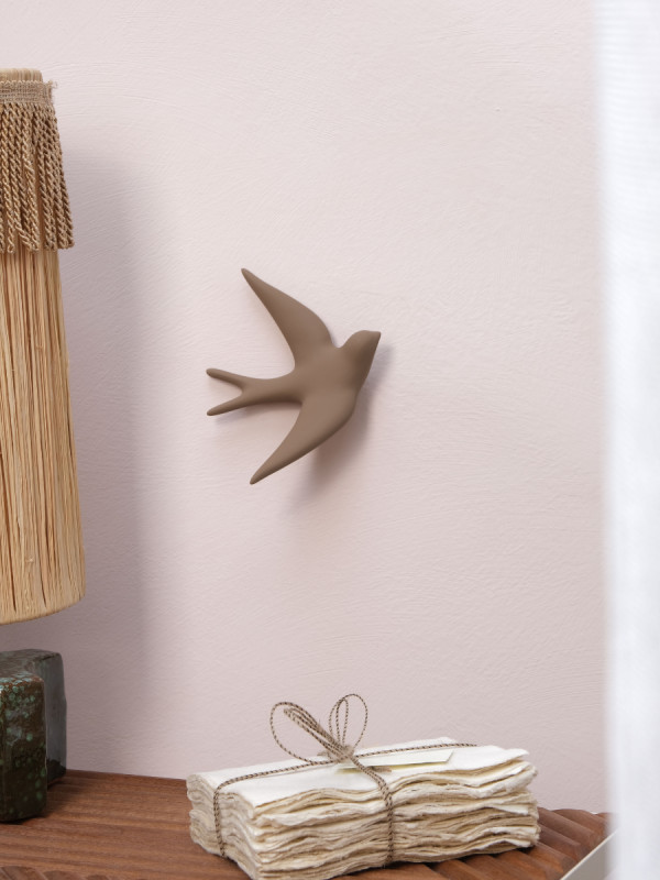 volage hirondelle ceramique terre brune 1
